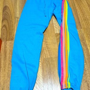 Aviator nation, neon, blue, sweatpants